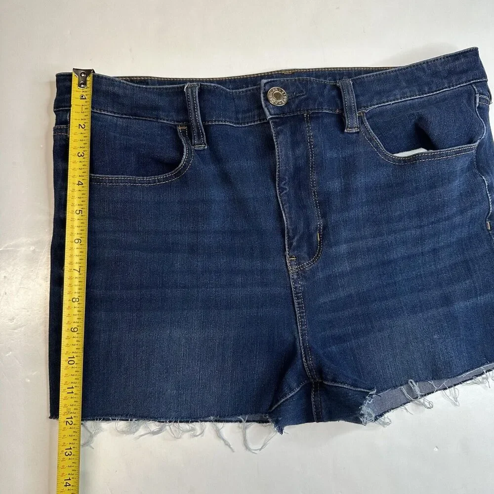 American Eagle Shorts 12 Super Hi-Rise Cut Off Dream Denim Blue Jean Shortie